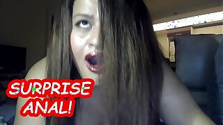 SHE CRIES Together with SAYS Picayune ! SURPRISE ANAL WITH Heavy ASS TEEN !